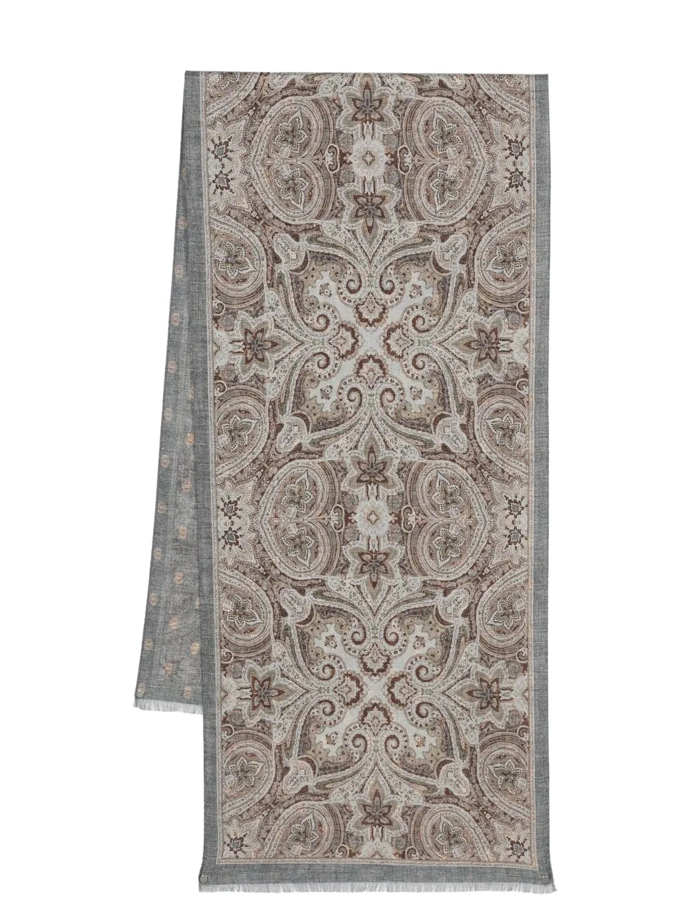 

Dell'oglio paisley-print scarf - Grey