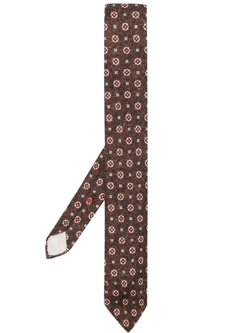 

Dell'oglio silk floral-print tie - Brown