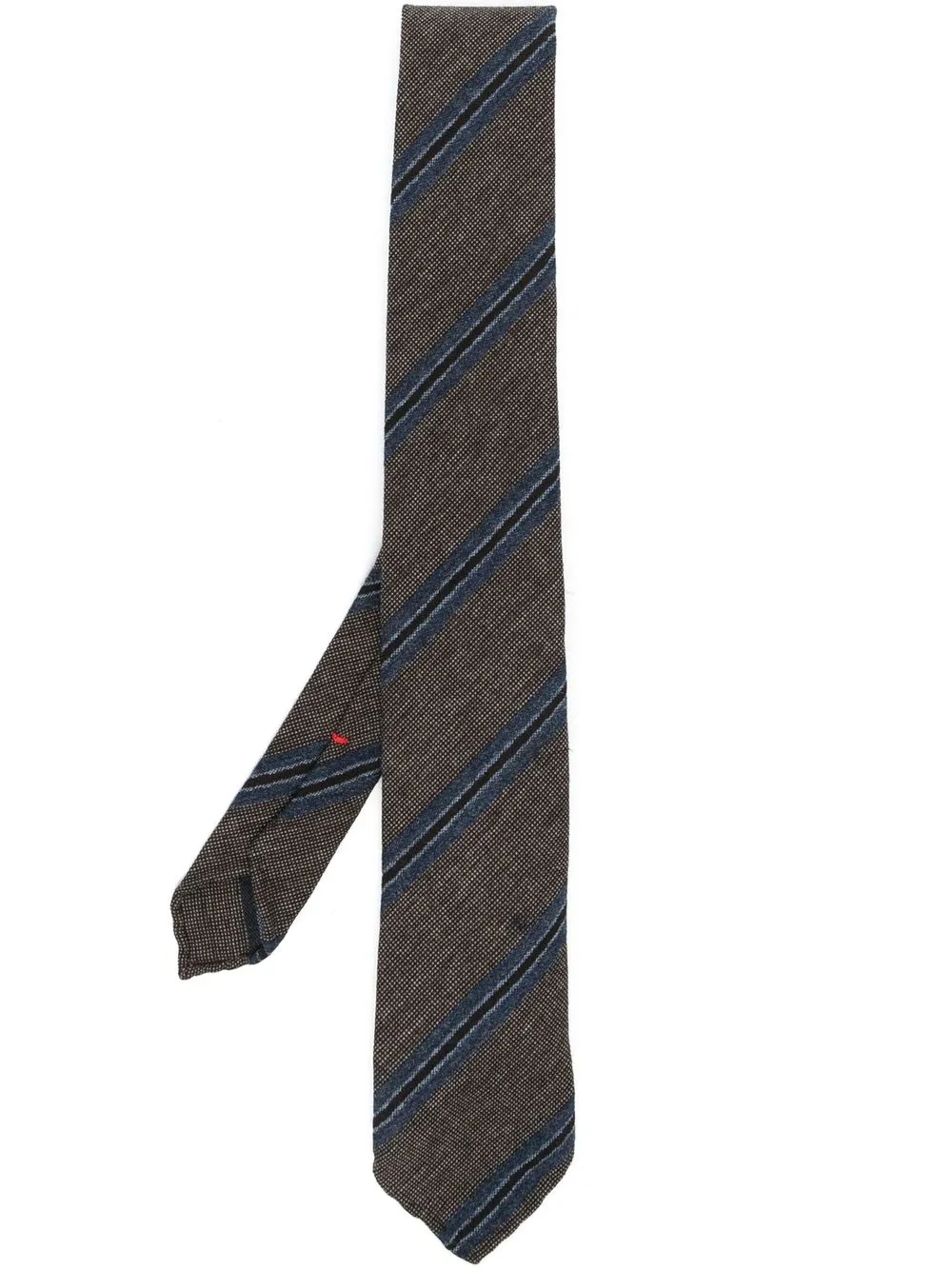 

Dell'oglio diagonal stripe-print tie - Brown