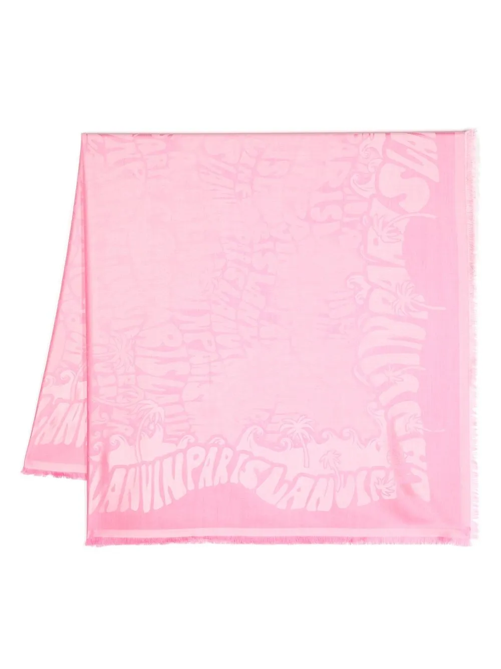 

Lanvin Wave logo-embellished scarf - Pink