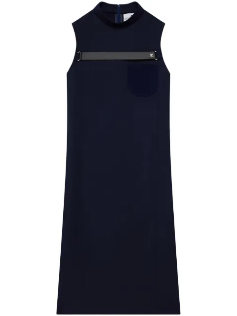 Courrèges strap-detailed twill midi dress