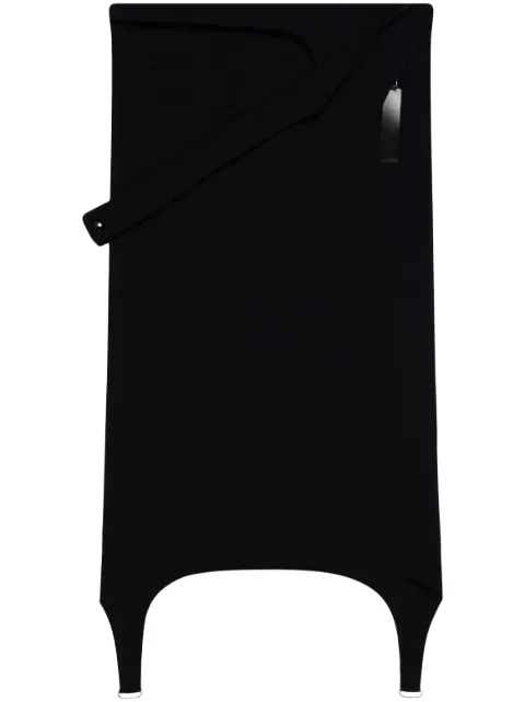 Courrèges Diving crepe midi skirt