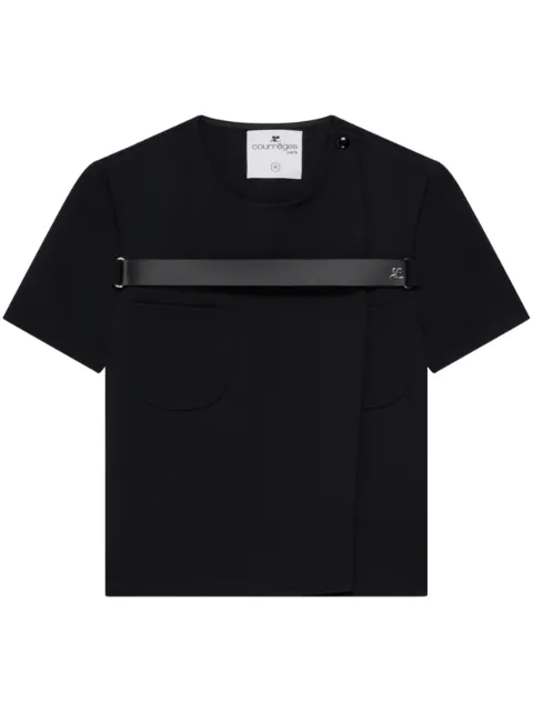 Courrèges تيشيرت مزين بشريط