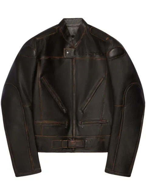 Courrèges Racer Patina leather jacket