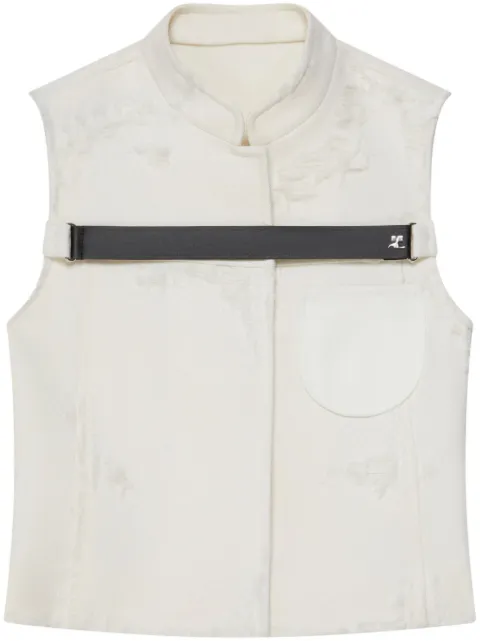 Courrèges distressed strap racer jacket