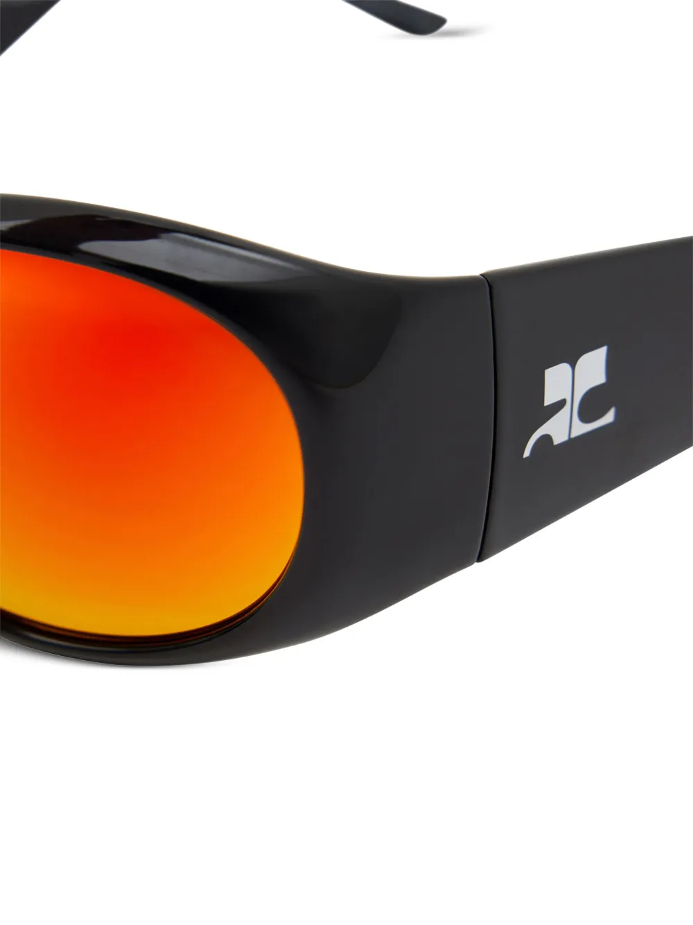 Courrèges Hybride 01 zonnebril Zwart