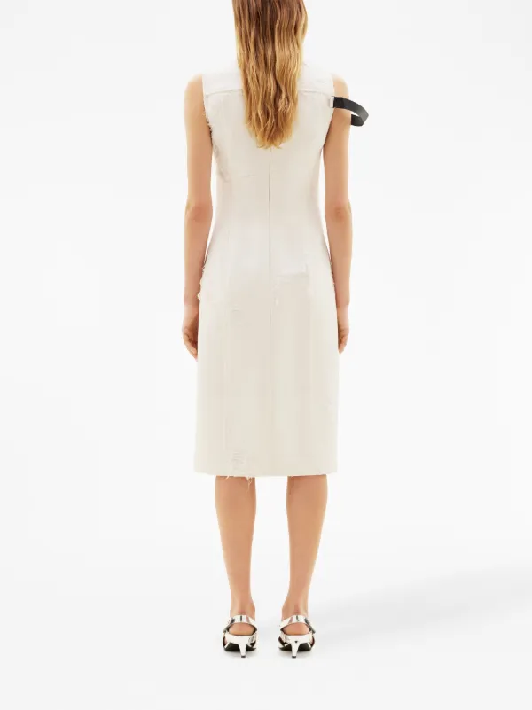 【送料&関税込】CourrA¨ges Dress Woman In White Cotton buckle contrast dress women white in cotton - COURRÈGES - d — 2