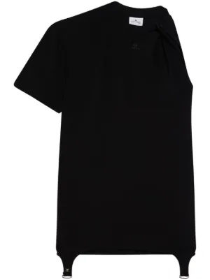 MM6 Maison Margiela ロゴ Tシャツワンピース | ブラック | FARFETCH JP