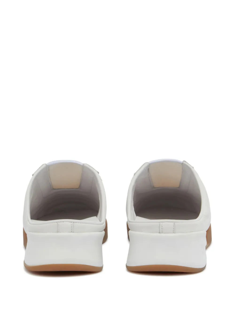 Courrèges Club 02 leather mules White