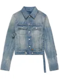 Courrèges crystal-embellished denim jacket - Blue