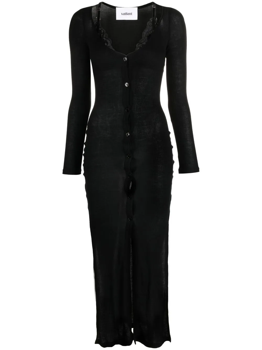 

VAILLANT STUDIO button-up knitted dress - Black