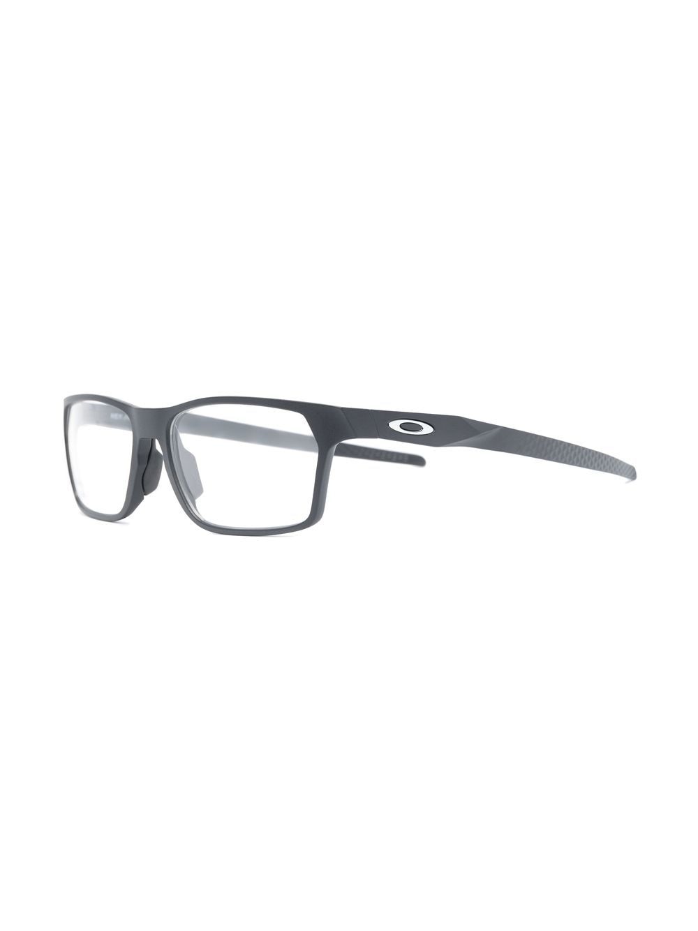Shop Oakley Logo-plaque Rectangle-frame Glasses In Black