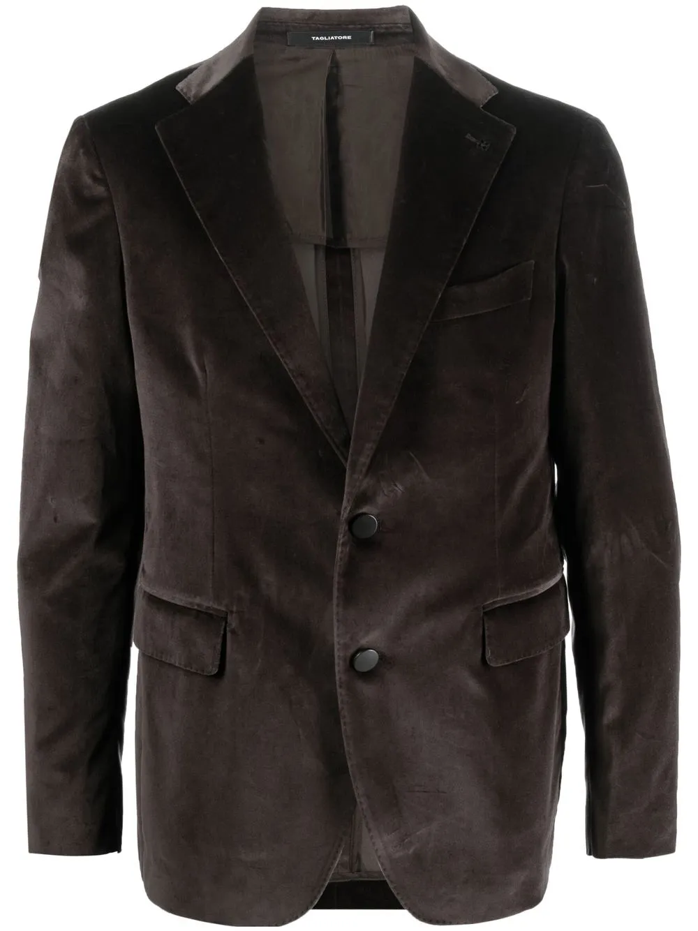 

Tagliatore single-breasted velvet blazer - Black