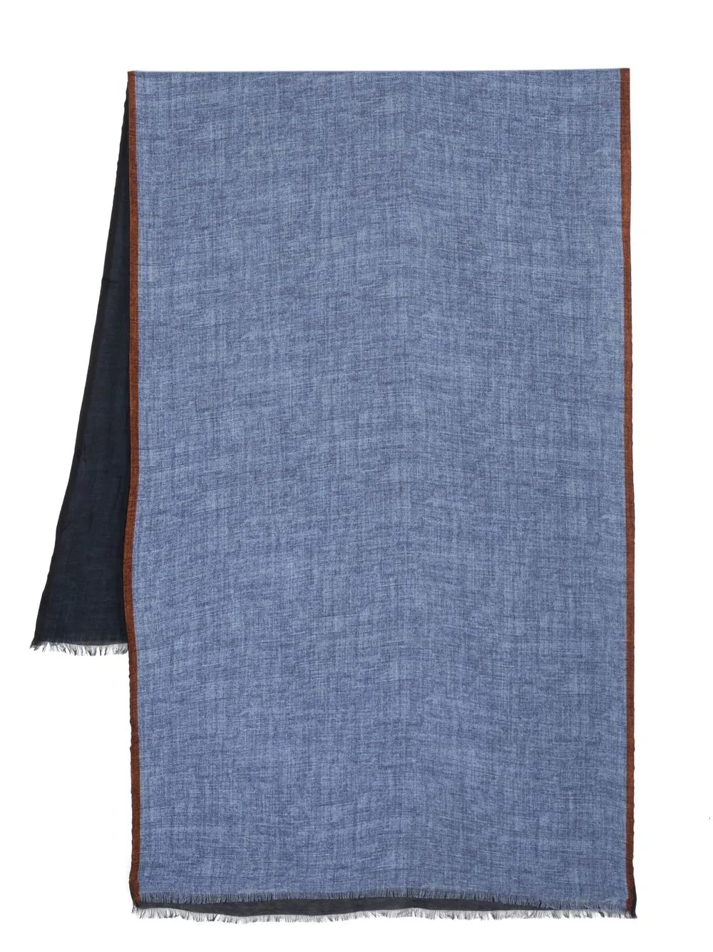 

Dell'oglio two-tone frayed scarf - Blue