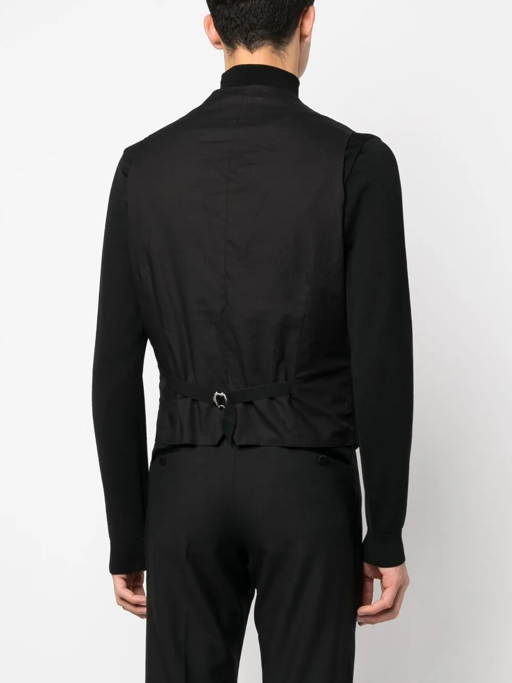 Tagliatore Single-breasted Panelled Waistcoat In 黑色