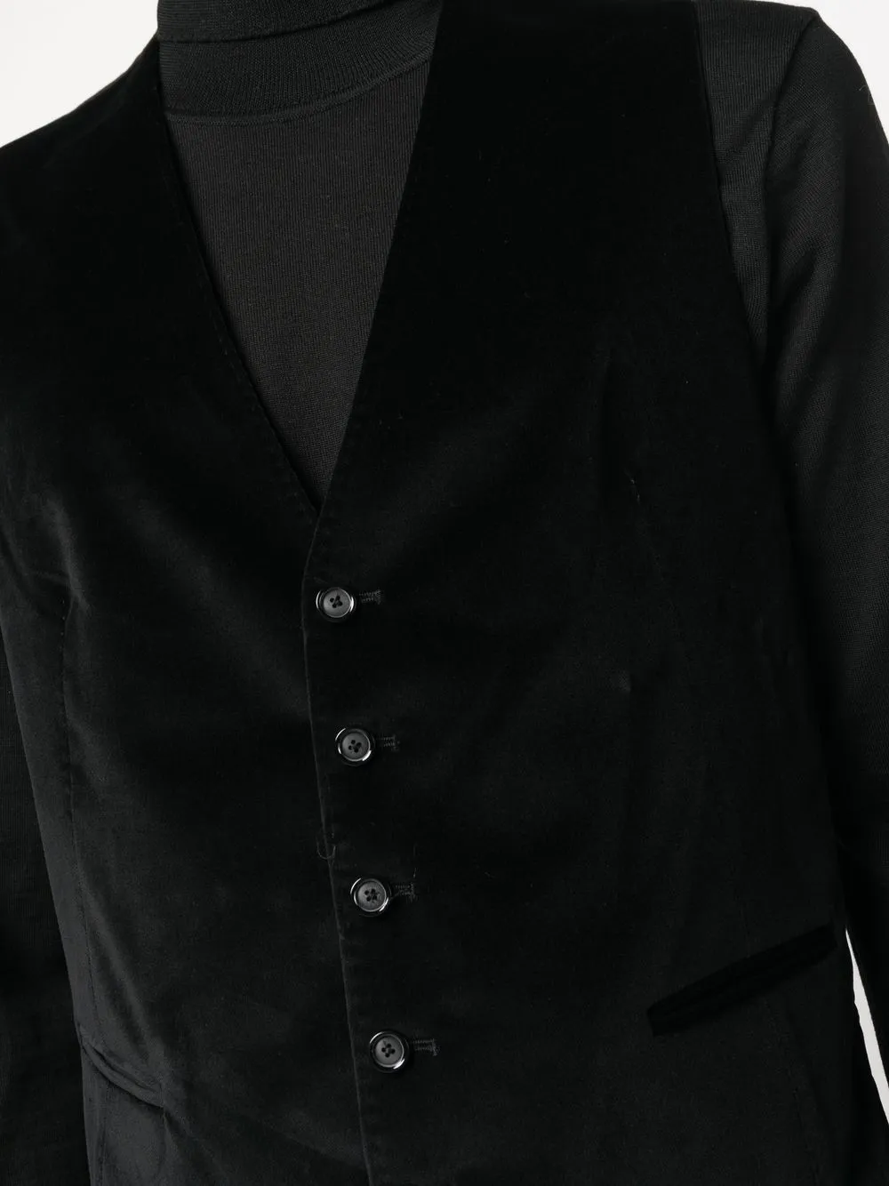 Tagliatore Single-breasted Panelled Waistcoat In 黑色