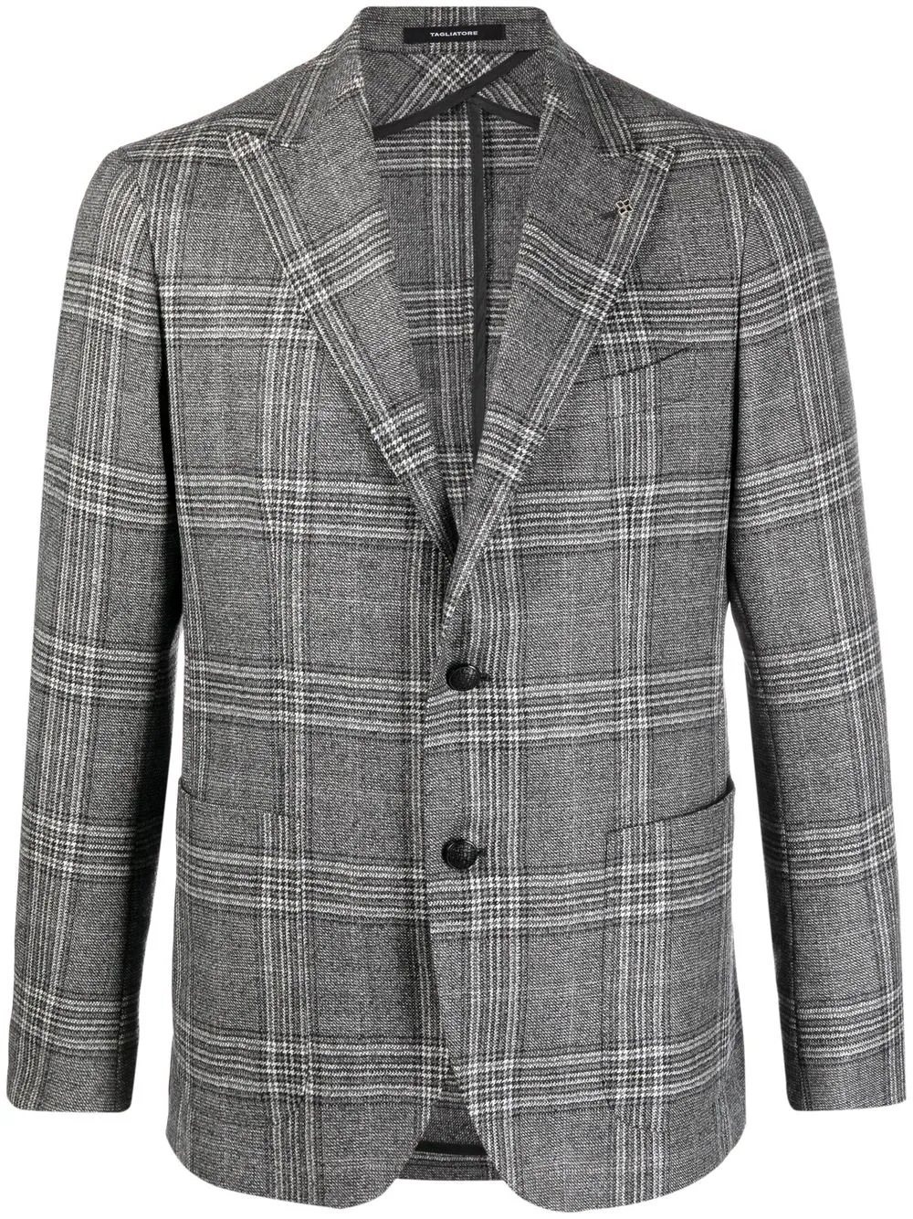 

Tagliatore checked single-breasted blazer - Grey