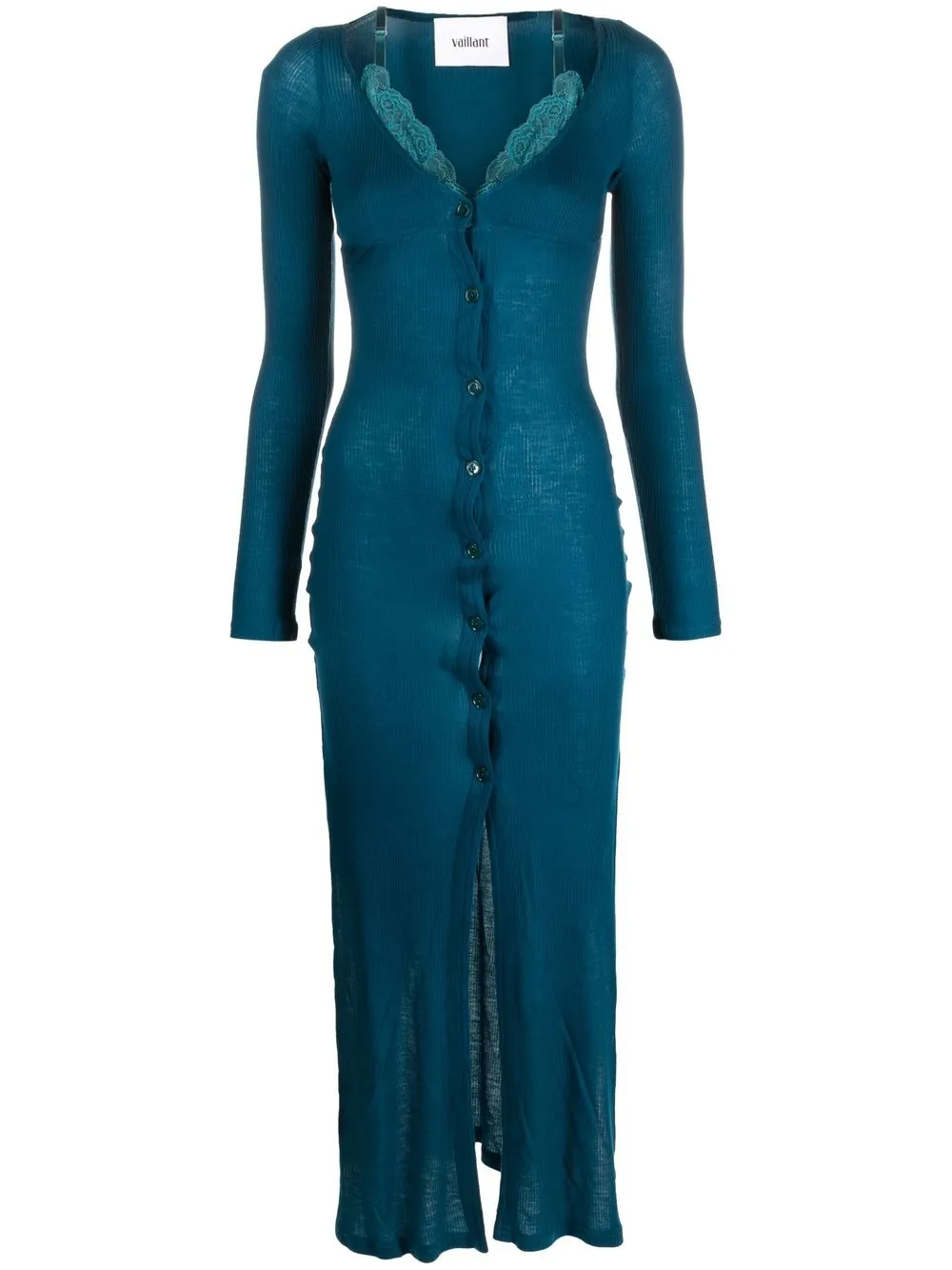 

VAILLANT STUDIO lace-trim knitted dress - Blue
