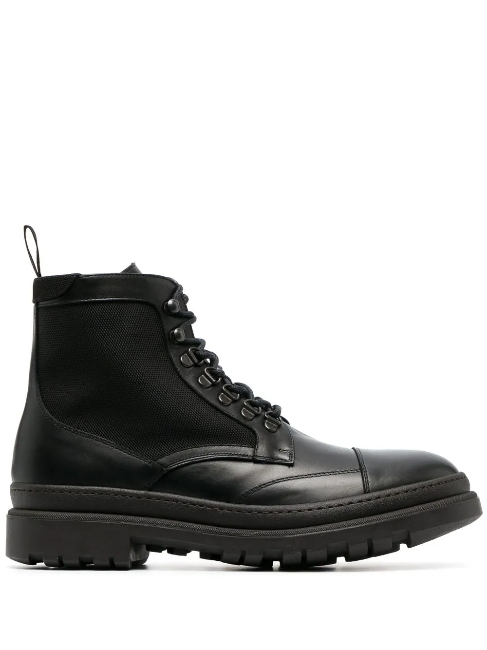 

Canali leather cargo boots - Black