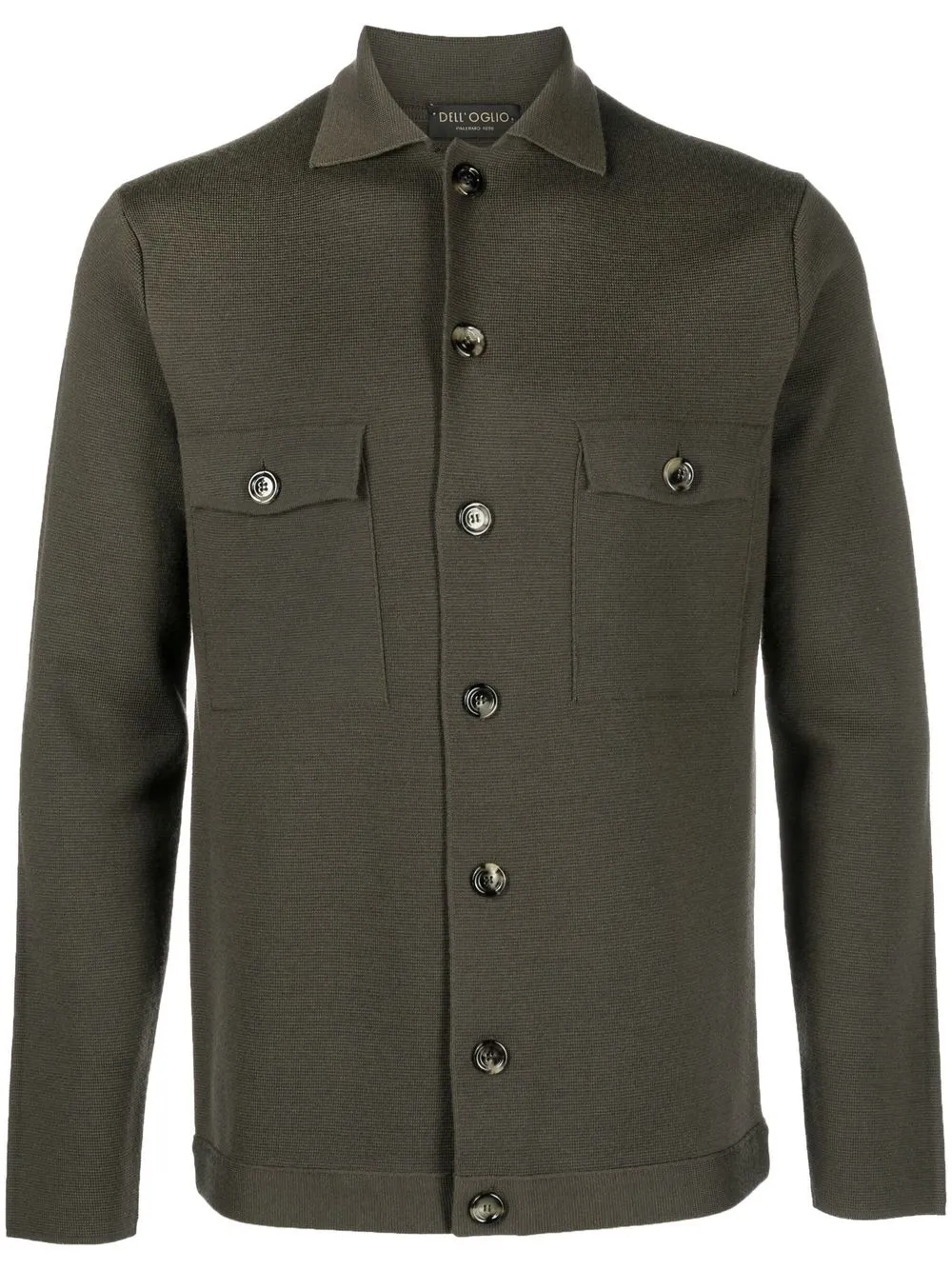 

Dell'oglio cargo-pocket merino shirt - Green