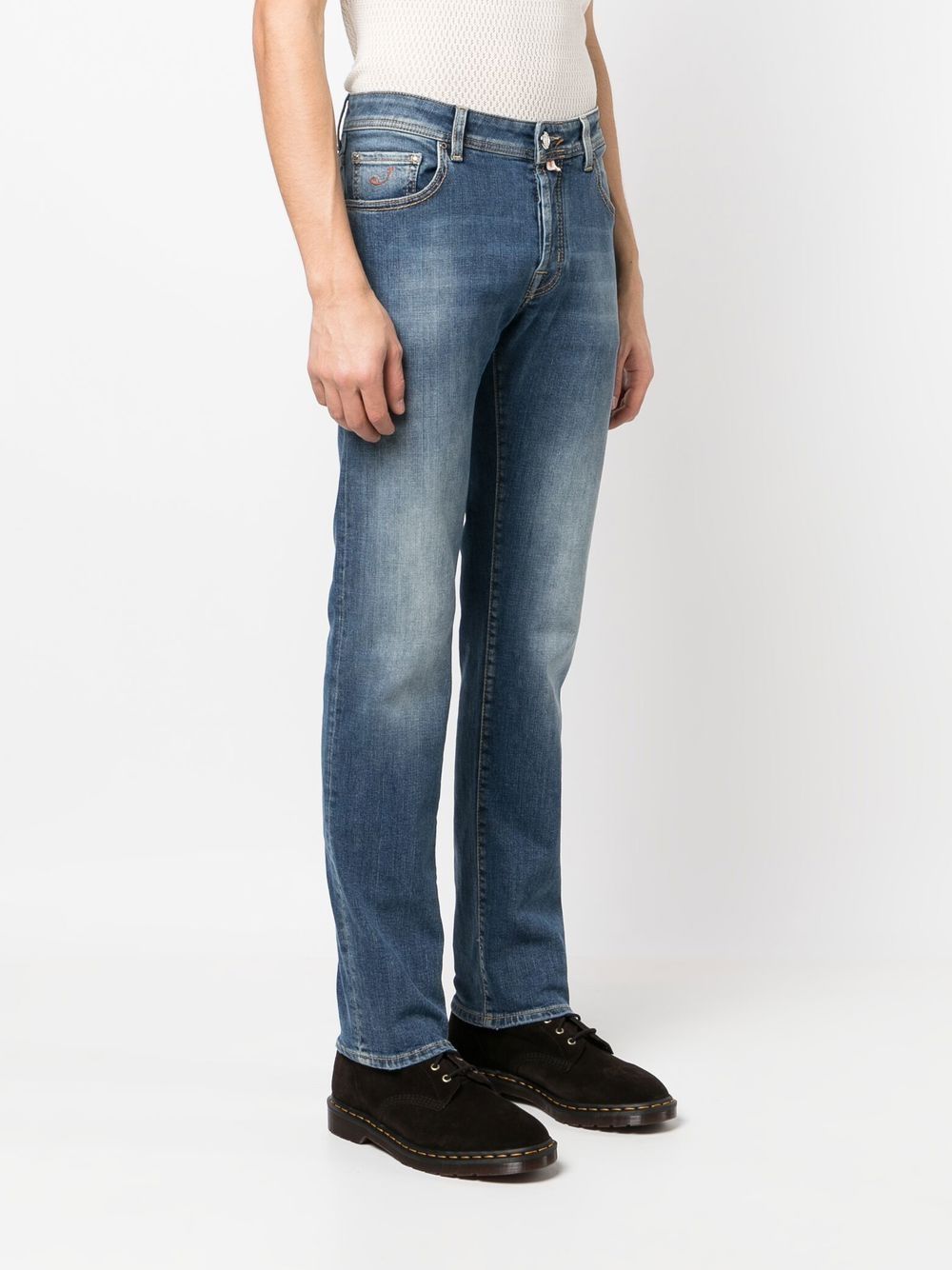 Shop Jacob Cohen Bard Straight-leg Jeans In 蓝色