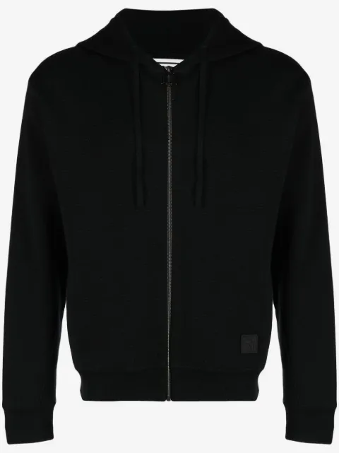 Wooyoungmi jersey-knit drawstring zipped hoodie