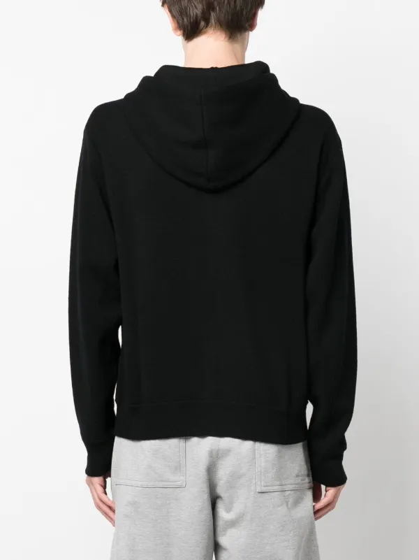 Wooyoungmi jersey-knit Drawstring Zipped Hoodie | Black