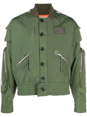 MM6 Maison Margiela Kids Leather Varsity Bomber Jacket - Farfetch