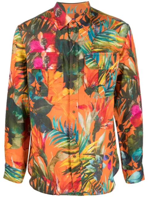 Ralph Lauren Purple Label floral-print linen shirt