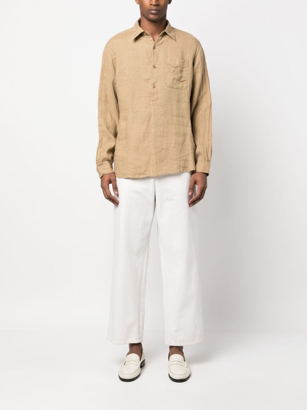 Ralph Lauren Purple Label Short button-fastening Linen Shirt - Farfetch