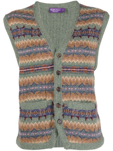 Ralph Lauren Purple Label Weste mit Fair-Isle-Muster