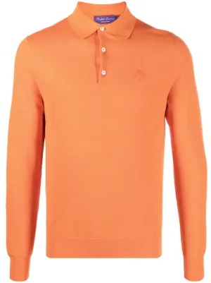 Orange ralph hotsell lauren polo shirt