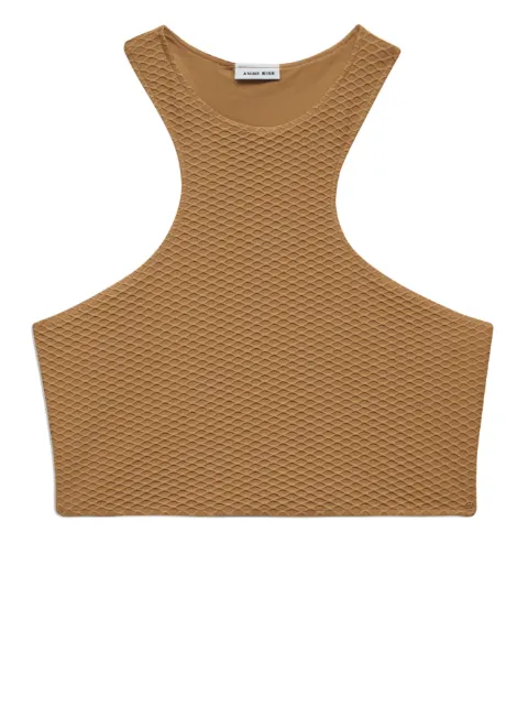 ANINE BING top de bikini con efecto gofrado