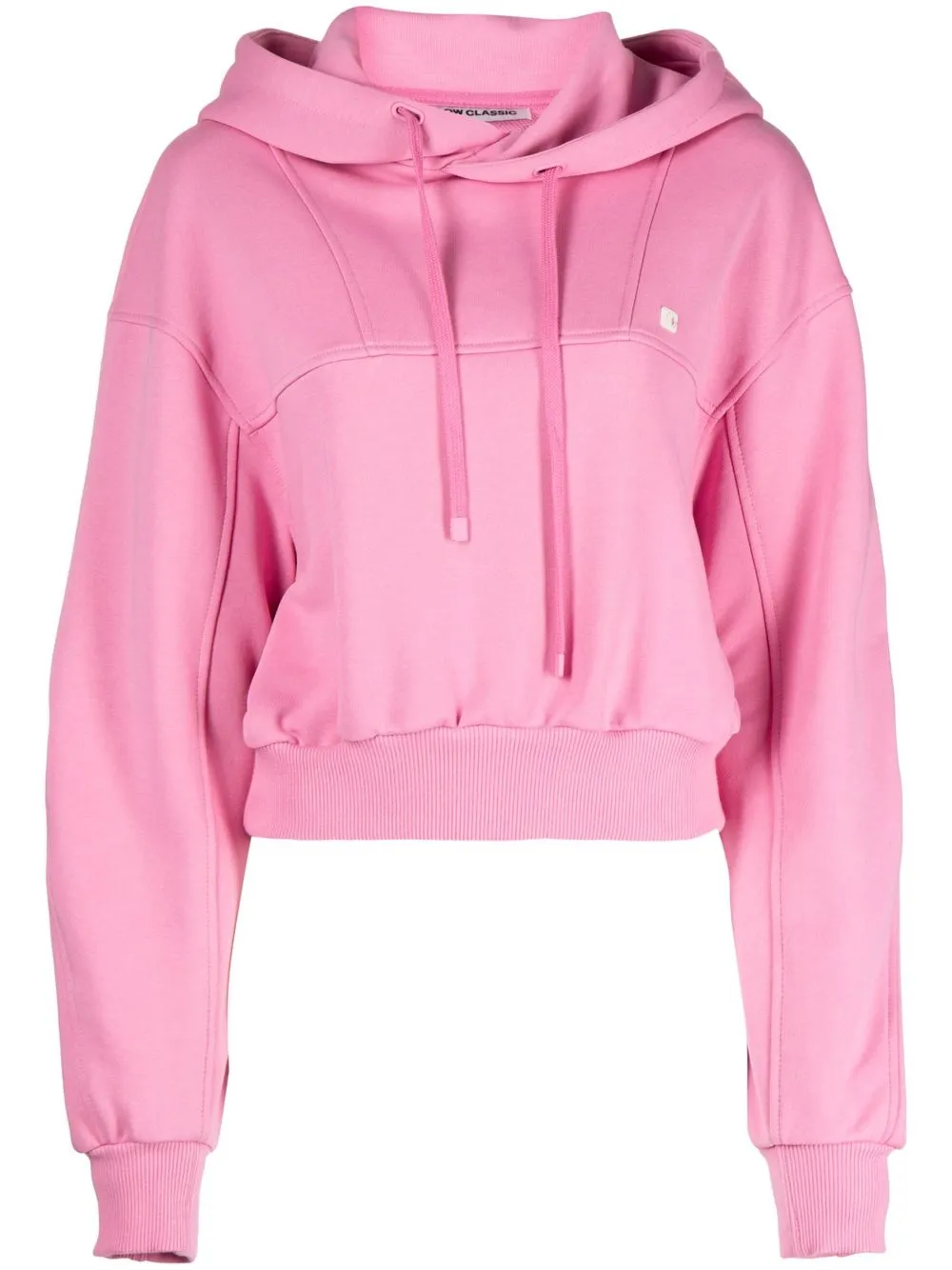

Low Classic logo-plaque cropped hoodie - Pink