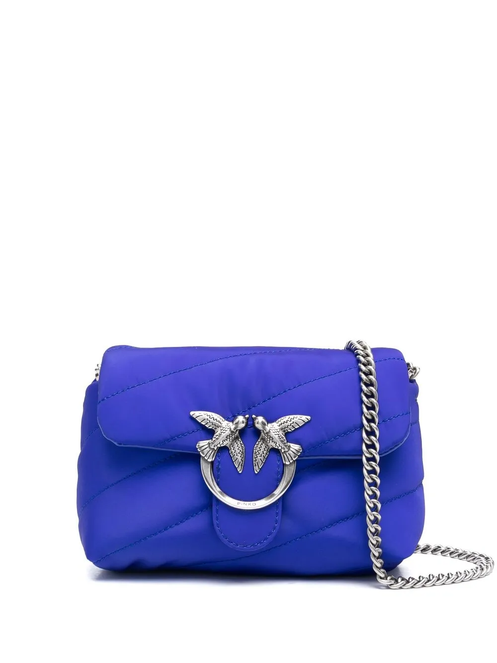 

PINKO Love satin quilted shoulder bag - Blue