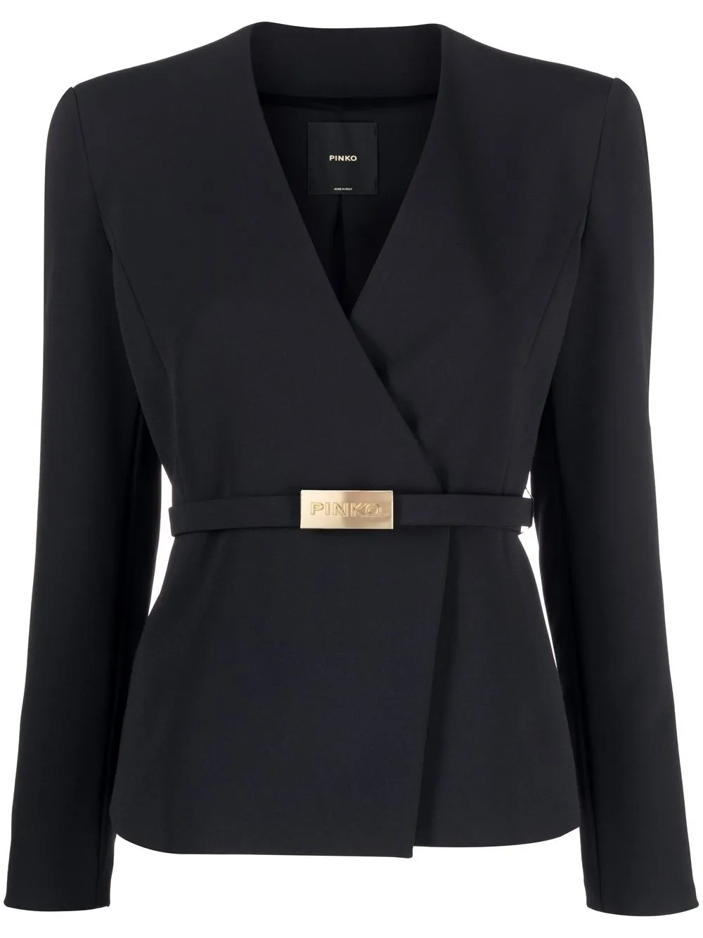 

PINKO wraparound belted blazer - Black