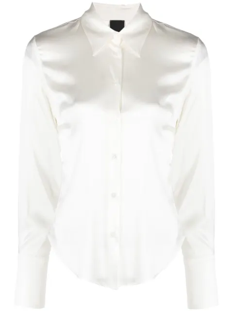 PINKO - stretch-silk long-sleeve shirt