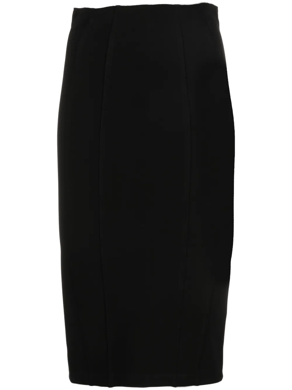 Pinko High-waisted Stretch-jersey Midi Pencil Skirt In Black