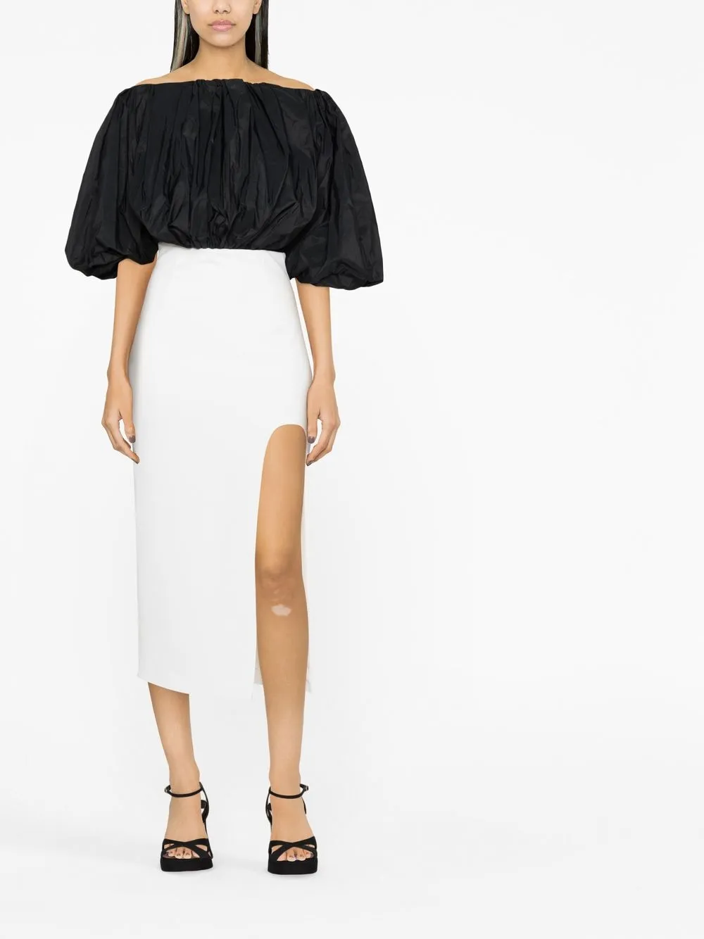 PINKO Jurk met pofmouwen - Wit