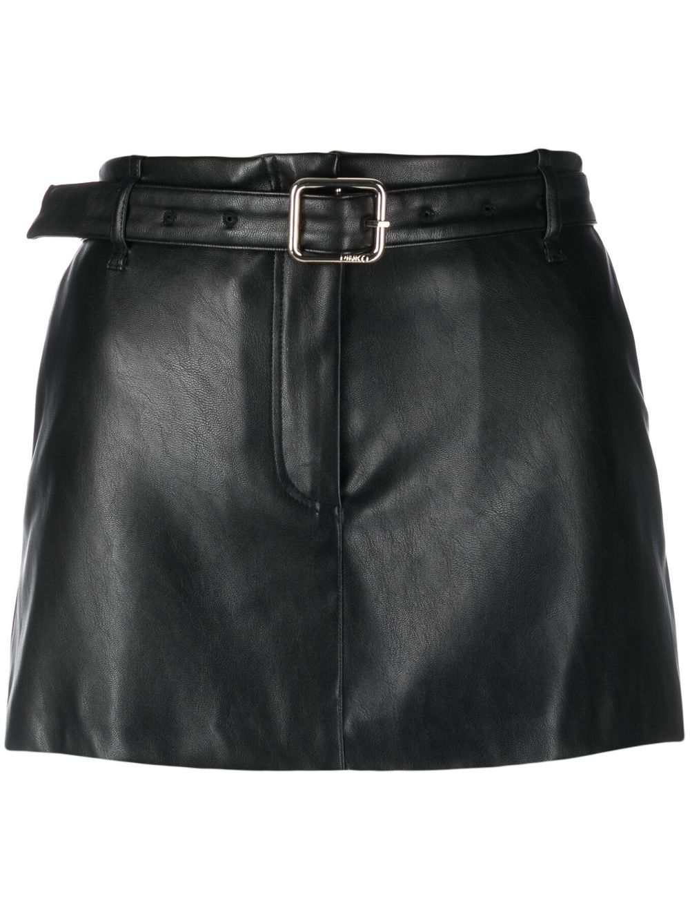 PINKO faux-leather belted miniskirt - Black