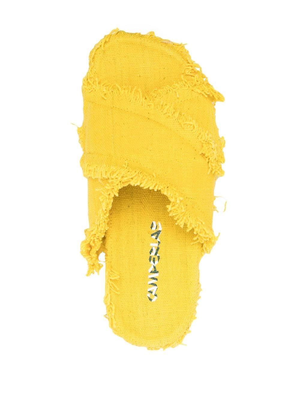 Shop Camperlab Brutus Frayed-edge Sandals In Yellow