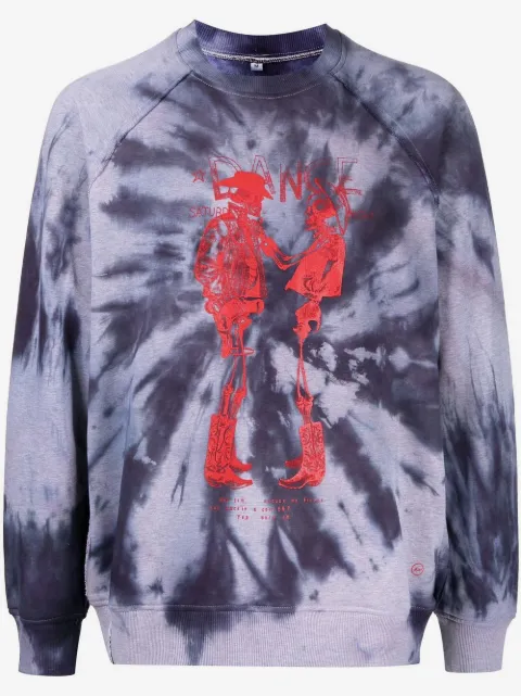 Stain Shade x Hiroshi Fujiwara sweatshirt med batiktryk
