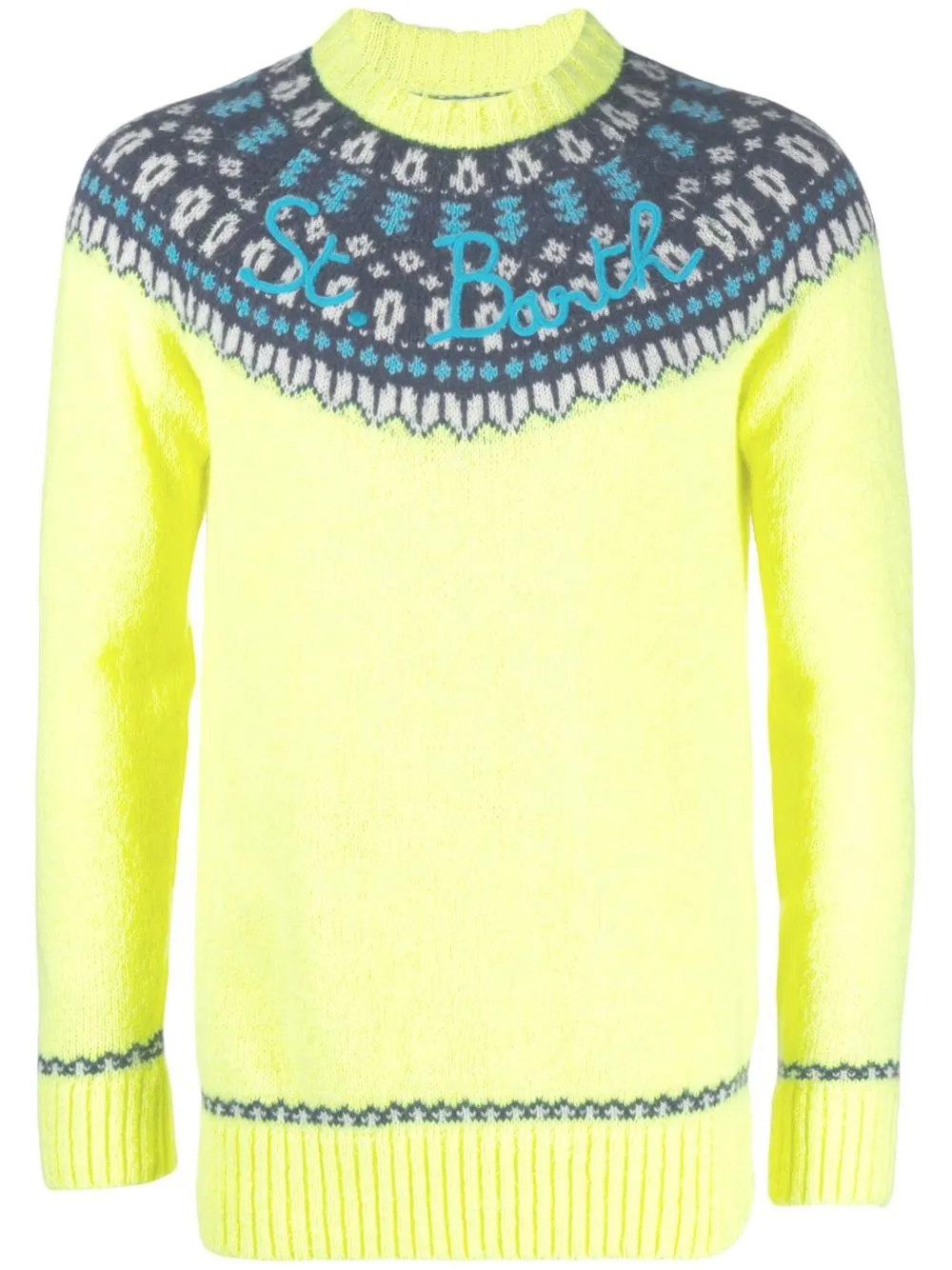 

MC2 Saint Barth patterned intarsia-knit jumper - Yellow