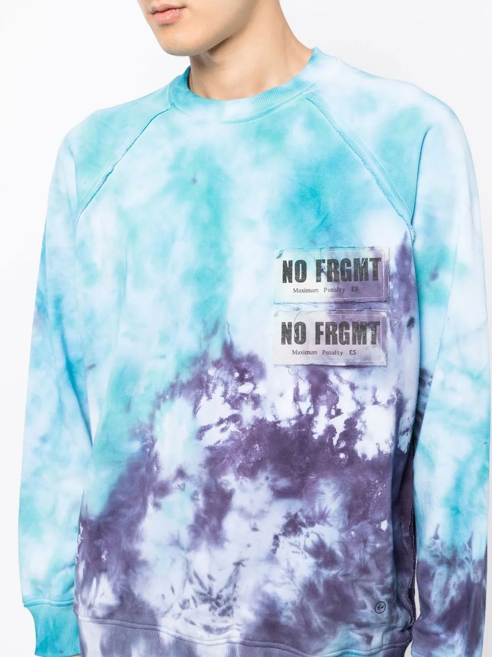 Shop Stain Shade X Hiroshi Fujiwara Tie-dye Print Sweatshirt In 蓝色