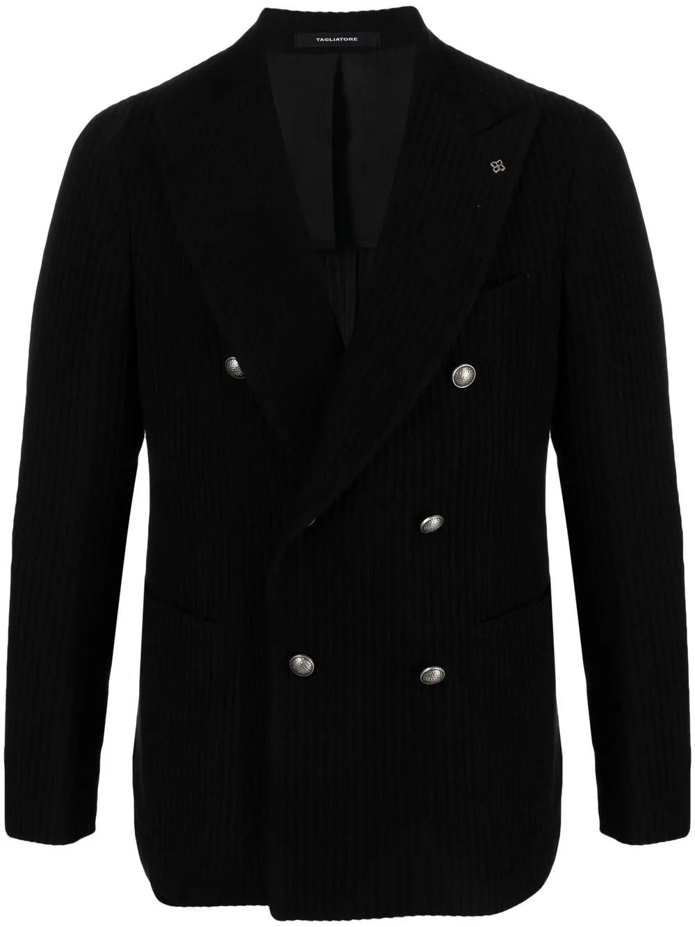 

Tagliatore double-breasted wool blazer - Black