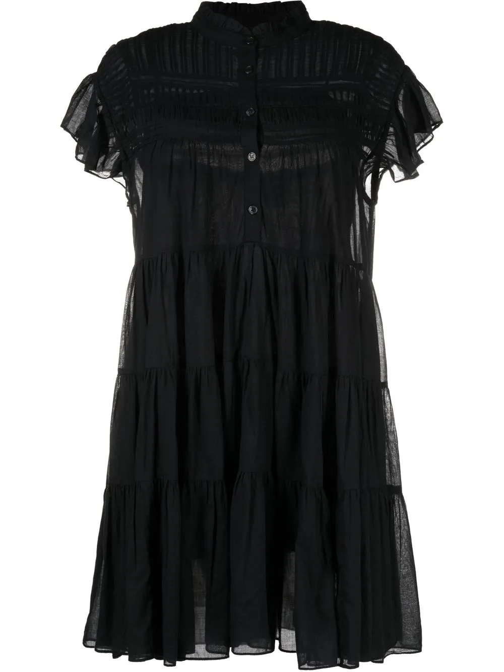 

Isabel Marant Étoile Lanikaye tiered cotton minidress - Black