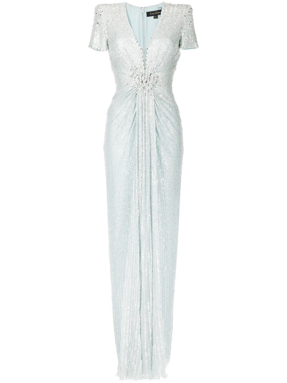 Jenny Packham embellished V-neck dress Women