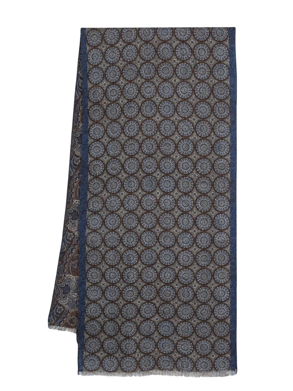 

Dell'oglio two-tone patterned scarf - Blue