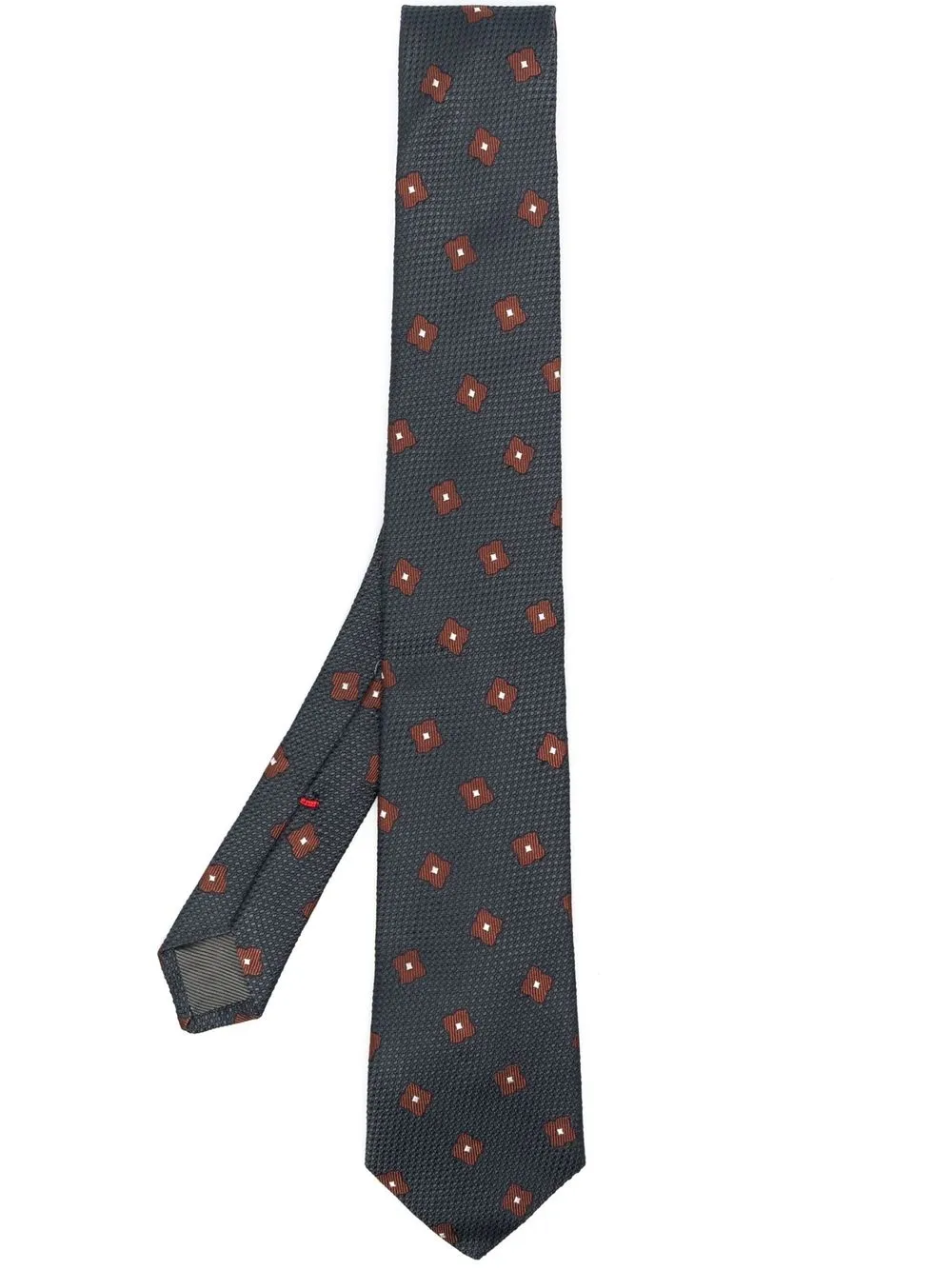 

Dell'oglio all-over graphic-pattern tie - Grey