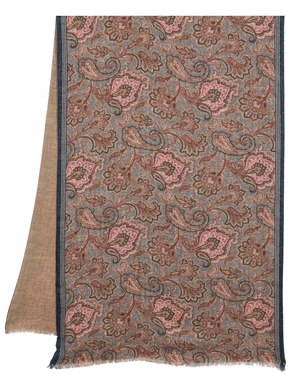 

Dell'oglio two-tone patterned scarf - Blue